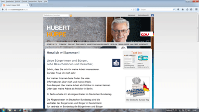 Internet-Seite www.huberthueppe.de